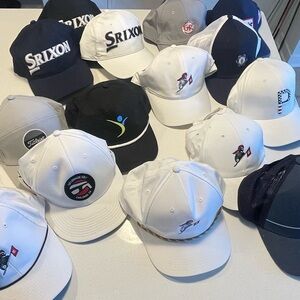Assorted Brand Name Golf Caps (Titleist, Srixon, Puma, TaylorMade, etc.)